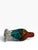 2000 - 2009 Signed Studio Art Glass Vase Teal and Flame Spatter Pulled Foot 2001 For Sale - Image 5 of 8