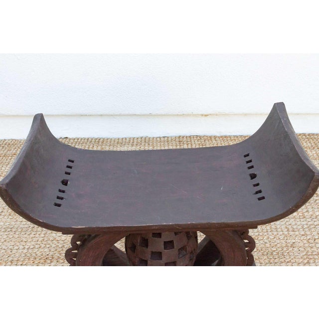 Tall Mid-Century African Asante Stool For Sale - Image 4 of 9