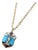 Wyoming Yellowstone National Park Fritz Reu Sterling Silver Enamel Vintage Charm on 18 Inch Gold Filled Necklace For Sale