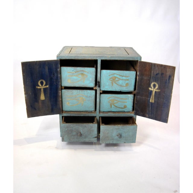 Folk Art Ankh Cabinet From Salvaged Wood, Outsider Art 20th Century For Sale In Detroit - Image 6 of 12