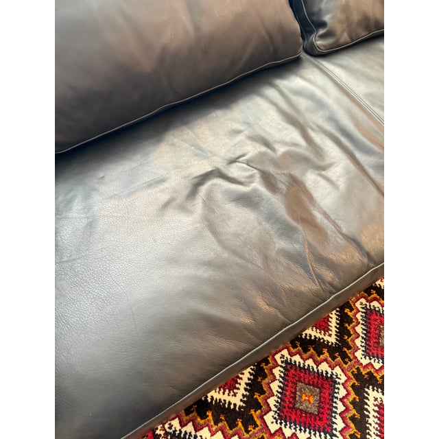 Restoration Hardware the Cloud Sofa, Ebony Cavalo Leather For Sale - Image 11 of 12