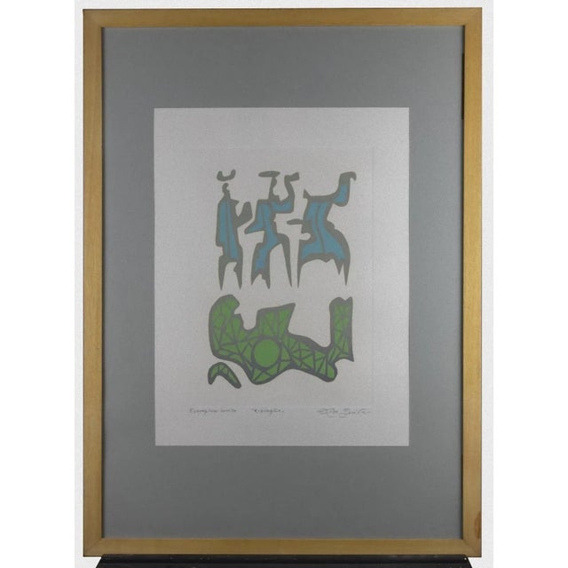 Awake is an original lithograph realized in 1985 by the italian Contemporary artist Leo Guida (1992 - 2017). Titled and...