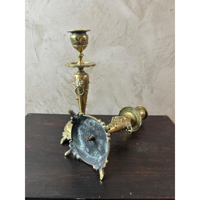 Bronze Candlesticks, Set of 2 For Sale - Image 9 of 10