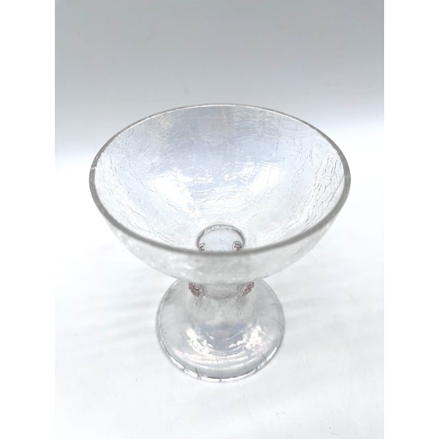 Art Nouveau Bohemian Iridescent Craquelé Glass Goblets attributed to Kralik, 1900, Set of 2 For Sale - Image 9 of 11