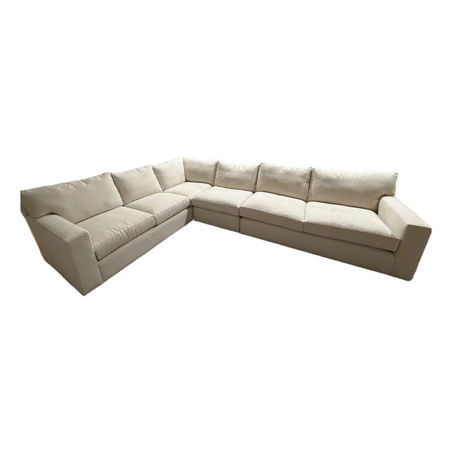 Crate & Barrel Douglas Bisque 3+ Piece Sectional For Sale