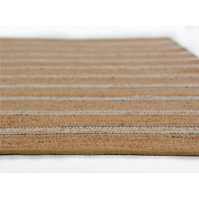 2020s Erin Gates by Momeni Chestnut Stripe Blue Hand Woven Wool Area 2'3" X 8' Runner For Sale - Image 5 of 10
