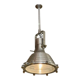 Industrial Chic Nautical Pendant Light Fixture For Sale