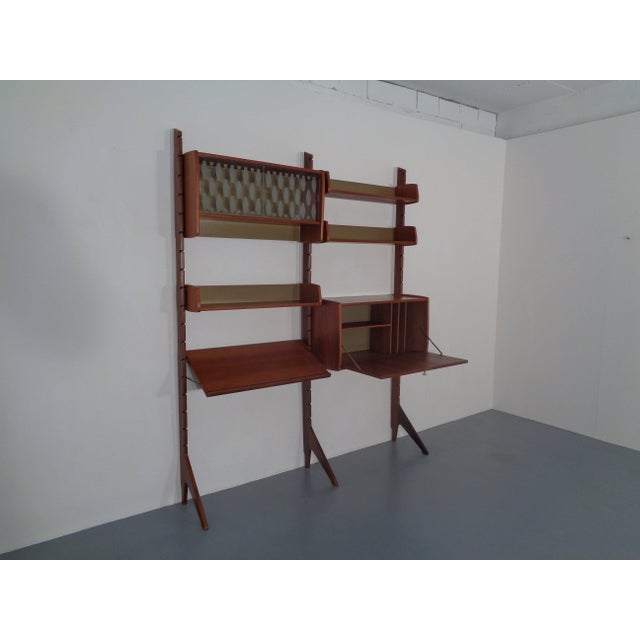 Brown Ergo Teak Wall Shelving Unit by John Texmon Einar Blindheim for Blindheim, Norway, 1950s, Set of 9 For Sale - Image 8 of 18