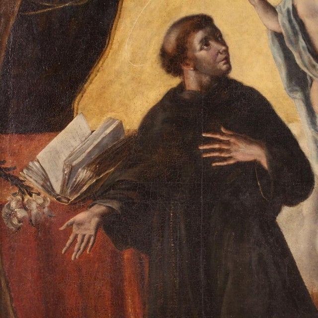 Unknown, Saint Anthony of Padua, 1750, Oil on Canvas For Sale - Image 7 of 14