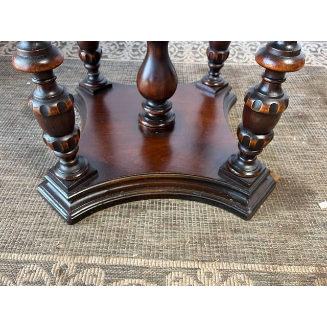 Antique Victorian Venetian Renaissance Style Burled Wood Octagonal Parlor Table Center Table For Sale - Image 11 of 15