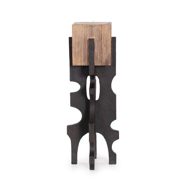 Kenneth Ludwig Chicago Cade Architectural Pillar Candle Holder- Short For Sale - Image 4 of 11