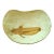 Large Freeform Neutral Pottery Tray With Corn Detailing For Sale
