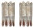 Italian Amber Murano Glass Wall Sconces from Mazzega, 1970s, Set of 2 For Sale