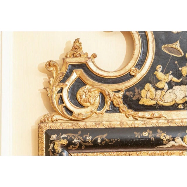 Mid 20th Century 20th Century Antique Chinoiserie Gilt Wood Statement Mirror For Sale - Image 5 of 13