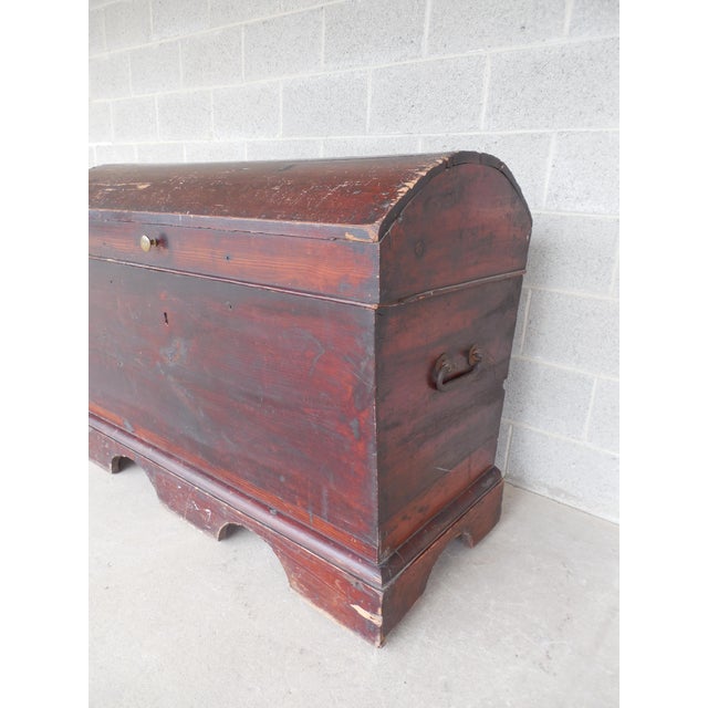 Antique 1700's Immigrant Blanket Storage Trunk Chest 48"W x 36"H Chairish