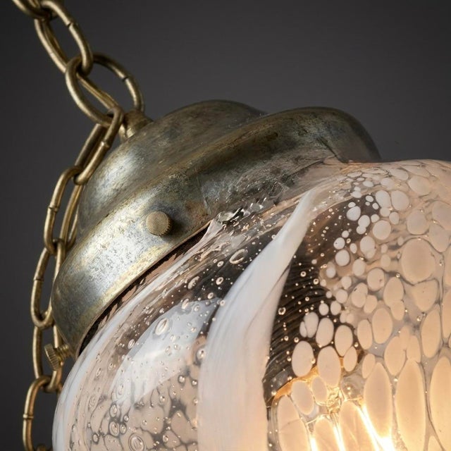 Carlo Nason Rare Pair of Mid-Century Murano Glass Pendant Lamps by Carlo Nason for Mazzega, 1970s For Sale - Image 4 of 8