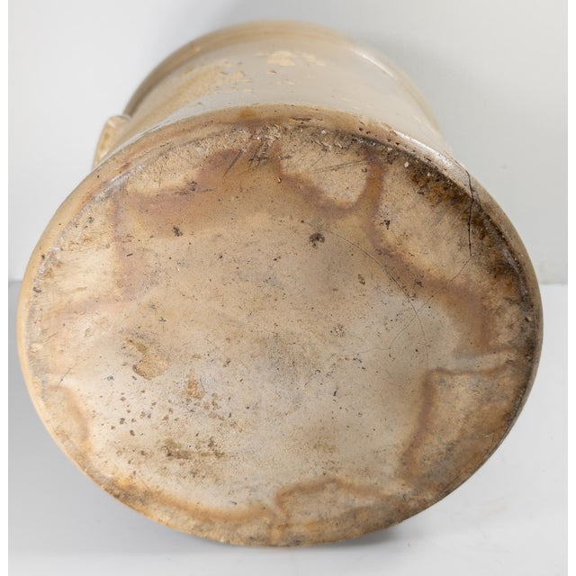 19th Century Blue and White Stoneware Crock With Bird by Ottman Brothers, Damaged For Sale - Image 12 of 12