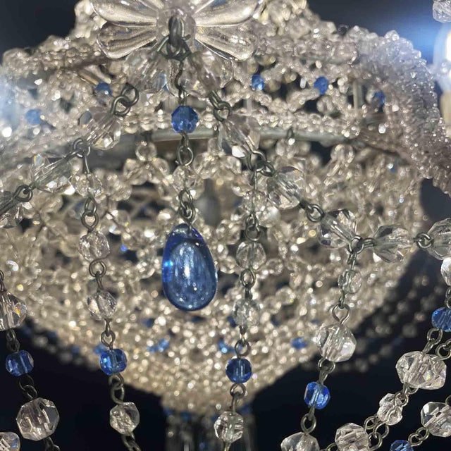 Crystal Chandelier and Sconces, Italy, 1970s, Set of 3 For Sale - Image 6 of 18