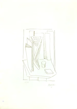 Abstract Composition - 20th Century - Sante Monachesi - Serigraph - Contemporary