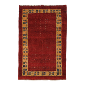 Vintage Hand-Knotted Persian Gabbeh Rug 4'0" X 6'2"