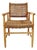 Banana Weave & Teak Arm Chair For Sale