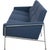 3303 Three-Seater Airport Sofa in Blue Fabric by Arne Jacobsen, 1980s For Sale - Image 17 of 18