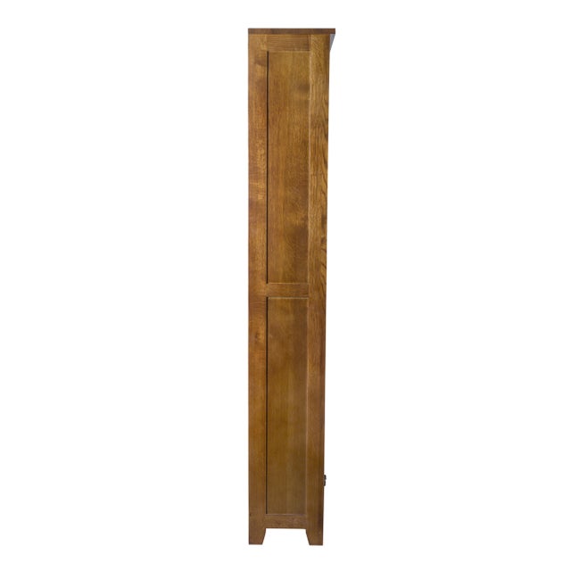 Wood Mission Quarter Sawn Oak Open Shelf Bookcase - Walnut For Sale - Image 7 of 10