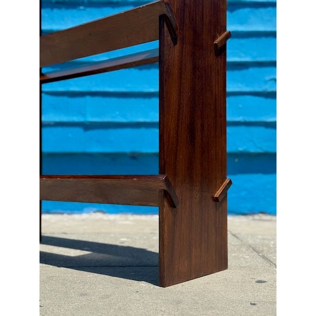 Mid-Century Modern Vintage Mahogany Record/Book Case For Sale - Image 3 of 9