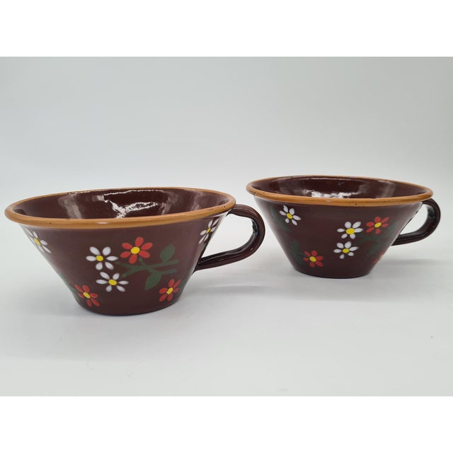 Vintage Teapot, Sugar Bowl, and Cups, 1960s, Set of 4 For Sale - Image 4 of 9