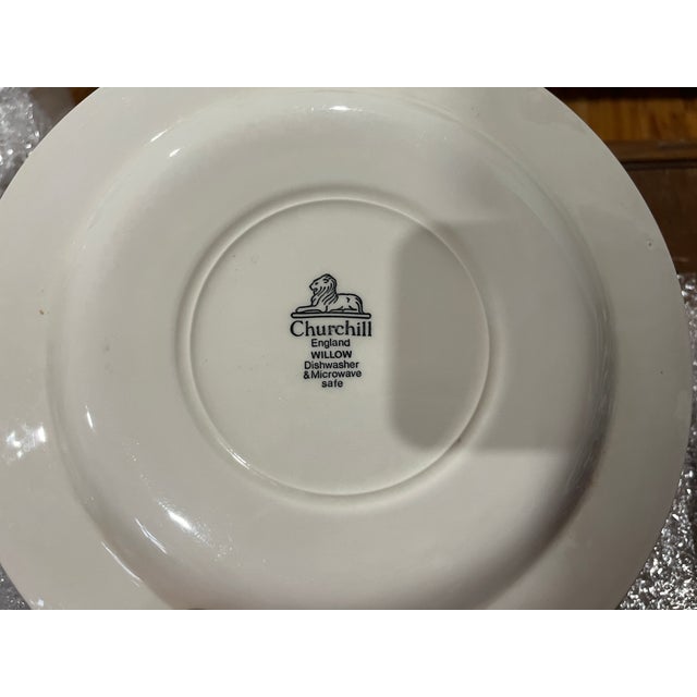 Churchill England Blue Willow Pattern 10”Dinner Plate (Set of 6) For Sale - Image 11 of 12