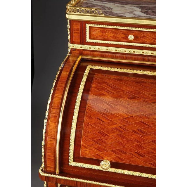 Metal Rolltop Desk After Jean-Henri Riesener Attributed to Maison Beurdeley For Sale - Image 7 of 18