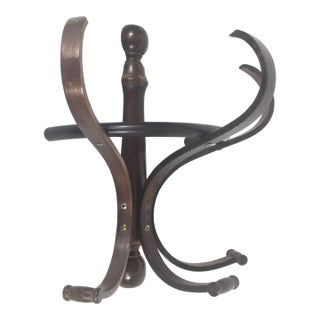 Vintage Thonet Style Wall Mounted Bent Wood Hat or Coat Hooks For Sale