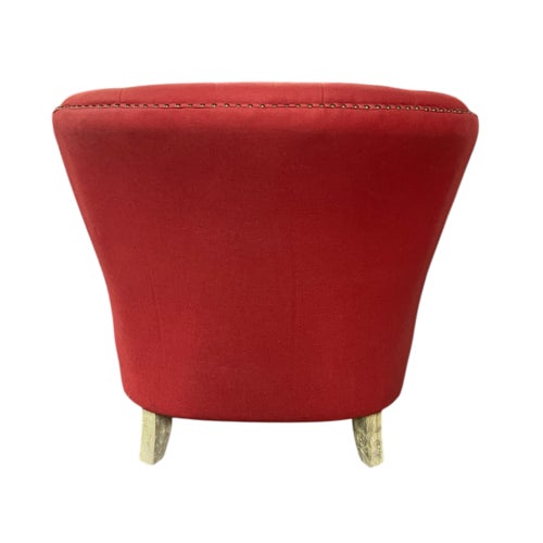 Late 20th Century Barrel Back Chair For Sale - Image 4 of 4