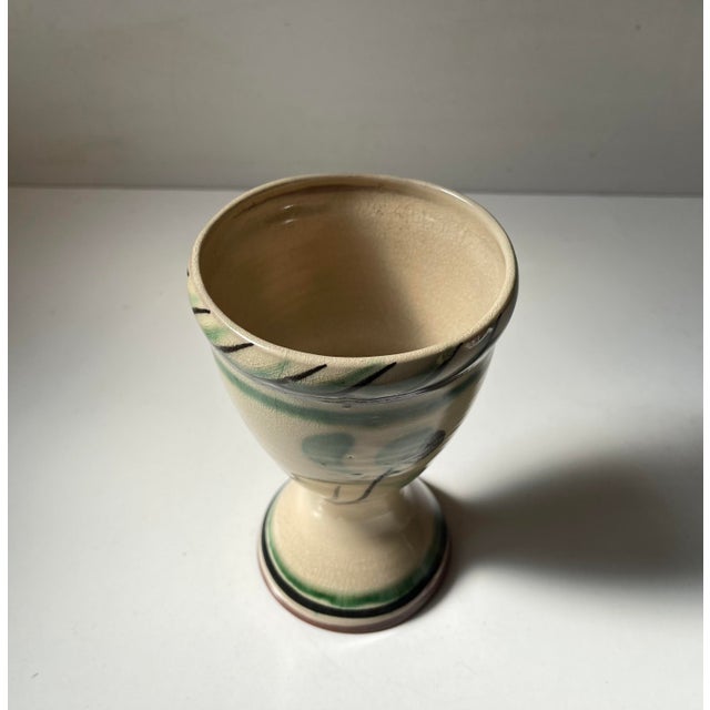 Art Deco Hand-Painted Terracotta Vase For Sale - Image 3 of 6