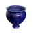 Vintage Cobalt Blue Glazed Glazed Ceramic Urn-Form Vase With Loop Handles For Sale - Image 4 of 12