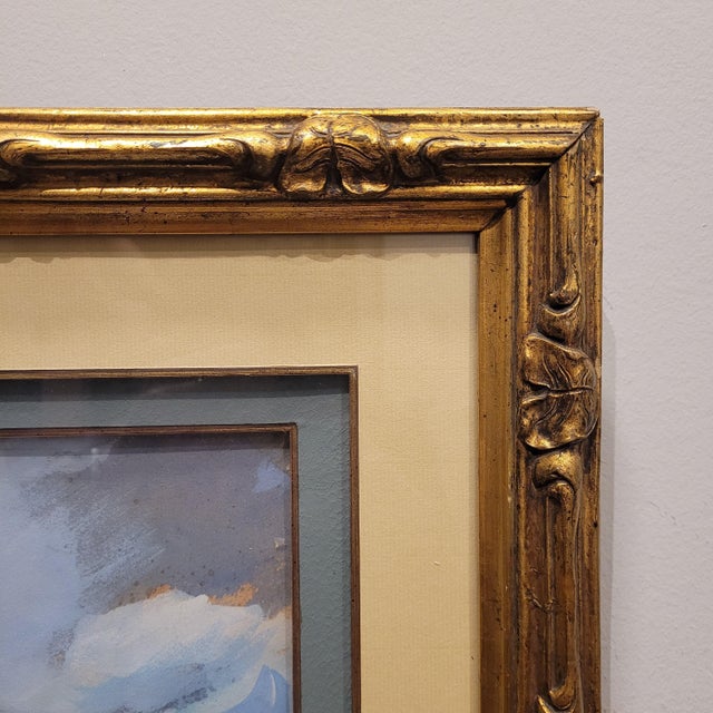 S. Nanzy, Squall in the Landes, 1890, Gouache and Watercolor on Cardboard, Framed For Sale - Image 10 of 18