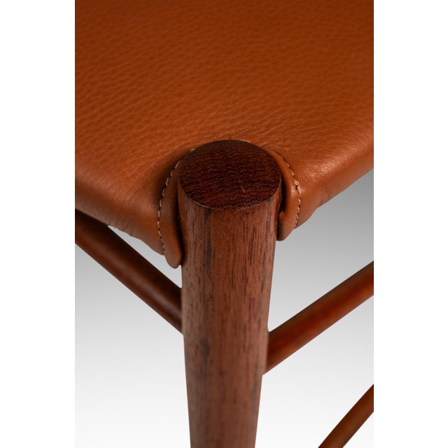 Rare Mid-Century Danish Modern Model 317 Chair in Teak & Leather Attributed to Peter Hvidt & Orla Mølgaard for Søborg Møbelfabrik, Denmark, C. 1960s For Sale - Image 18 of 18