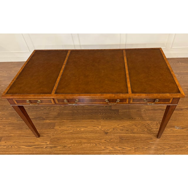 2020s Hepplewhite Writing Desk by Leighton Hall - Showroom Sample For Sale - Image 5 of 11