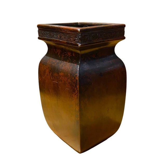 Japanese Japanese Bronze Archaistic Style Vase With Maker's Mark For Sale - Image 3 of 9