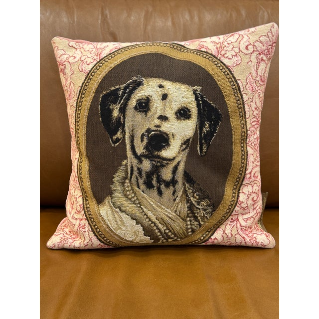 Rare Vintage Thierry Poncelet Dog Portrait Pillows For Sale - Image 4 of 11