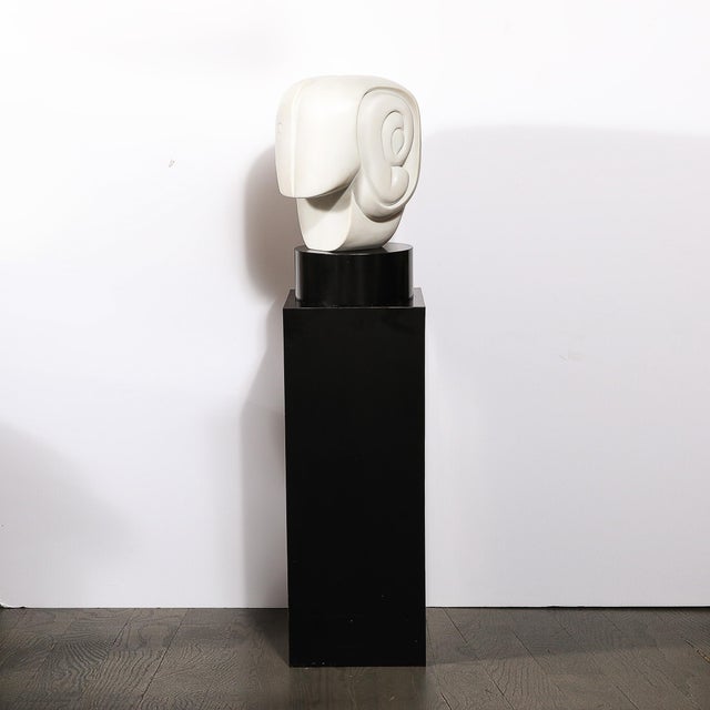 Mid-Century White Marble Amorphic Sculpture Entitled 'In the Beginning' by Katz For Sale In New York - Image 6 of 11
