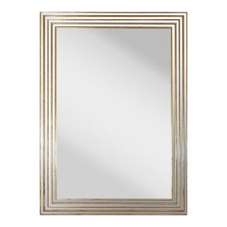 Beaded Giltwood Quadruple Frame Vintage Mirror For Sale