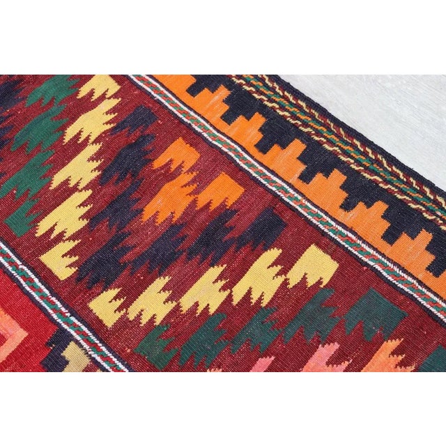 Vintage Handwoven Sofreh Kilim, 1920s For Sale - Image 10 of 12