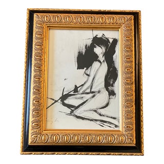 Contemporary Original Stephen Heigh Abstract Female Nude Painting Signed Framed For Sale