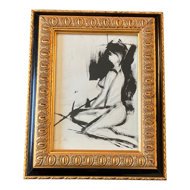 Contemporary Original Stephen Heigh Abstract Female Nude Painting Signed Framed For Sale