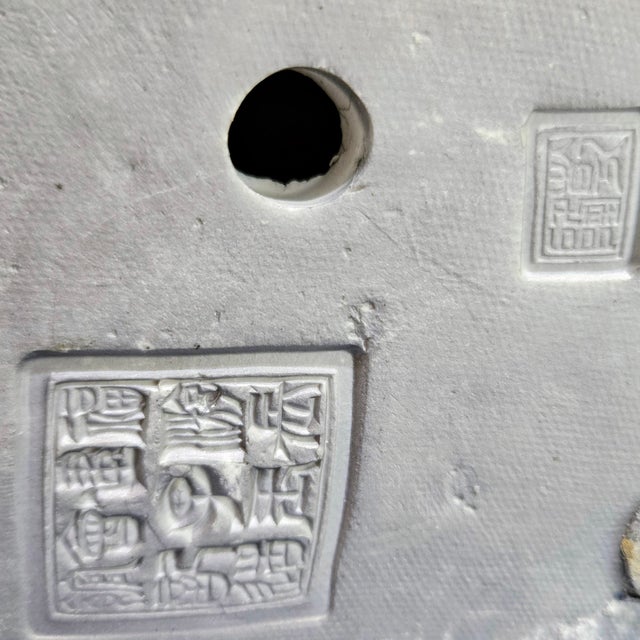 Large Vintage Chrome Chinoiserie Porcelain Scholar & Student Figurine Pair, 18 Inch For Sale - Image 16 of 17