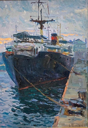 Original Seascape Oil Painting, Ukrainian Artist, 1967 48-34