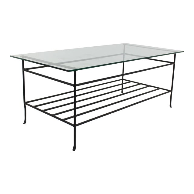Vintage Black Metal Coffee Table Chairish