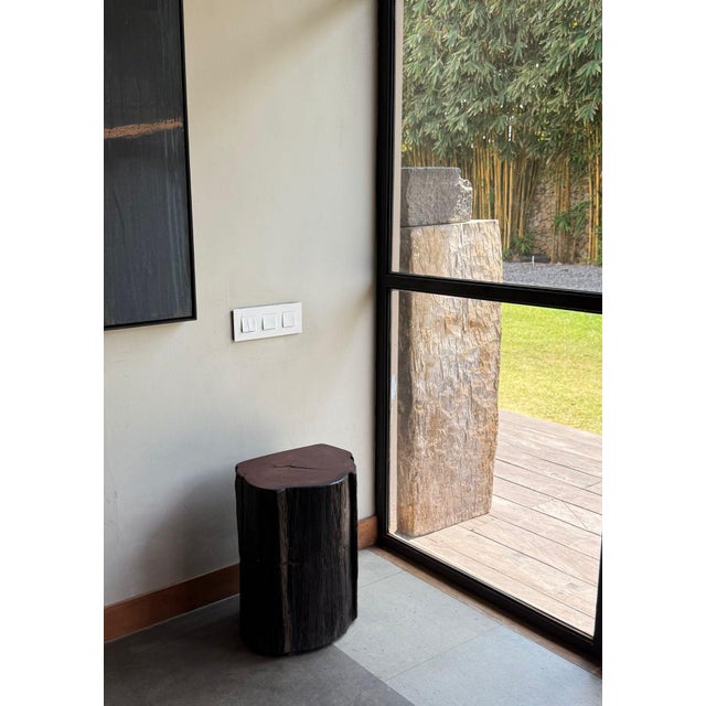 Crafted from resilient ulin wood—also known as Bornean ironwood—this side table is a true statement of natural elegance...