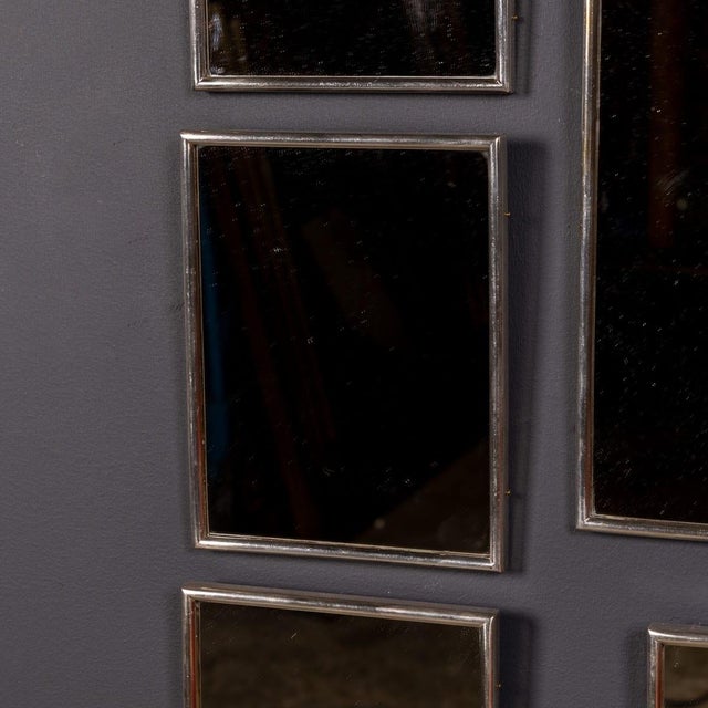 Vintage Italian Collection of White Metal Framed Mirrors, 1950, Set of 14 For Sale - Image 6 of 9